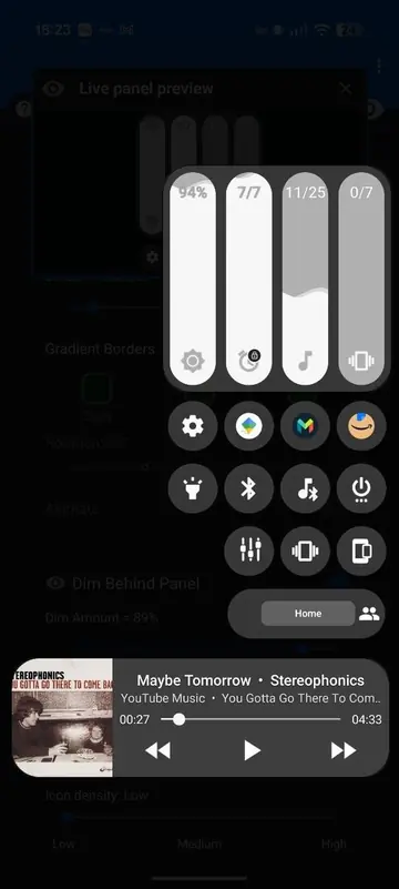 iOS Middle Gradient Volume Control Panel preset preview